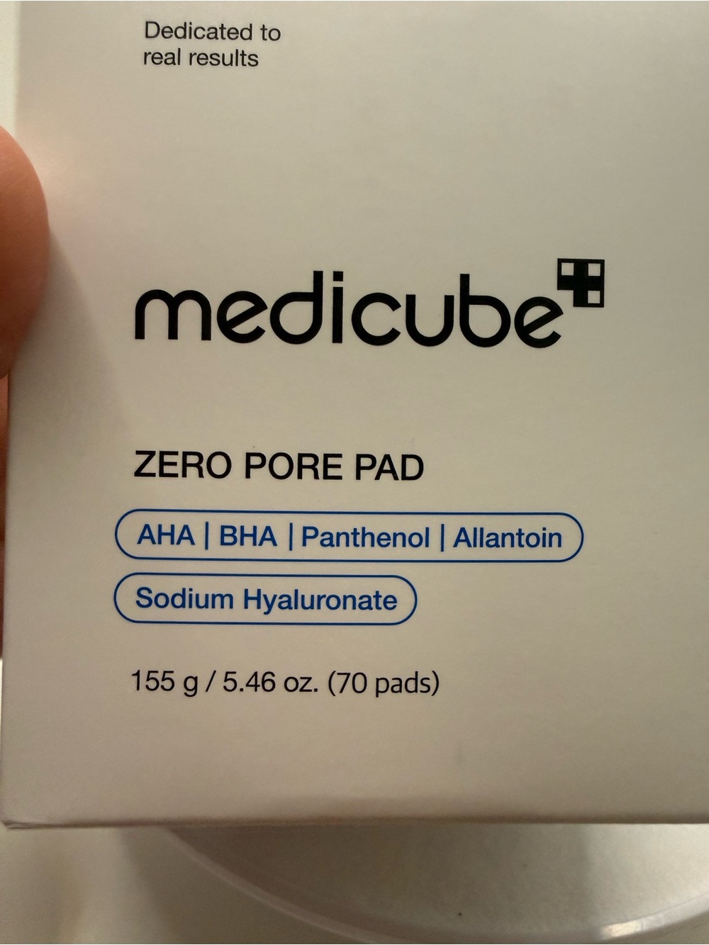 Medicube Zero Pore Pad 5.46oz - White with Blue Accents